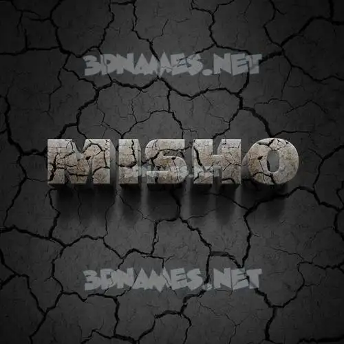 misho in Cracked Stone style - 3D name wallpaper misho in Cracked Stone style - 3D name wallpaper