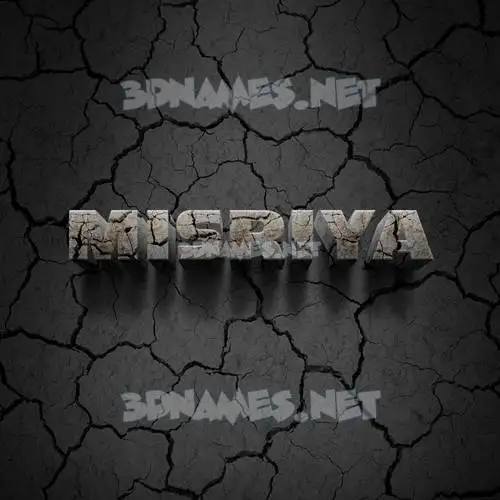 misriya in Cracked Stone style - 3D name wallpaper