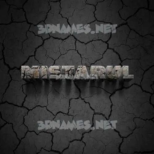 mistarul in Cracked Stone style - 3D name wallpaper