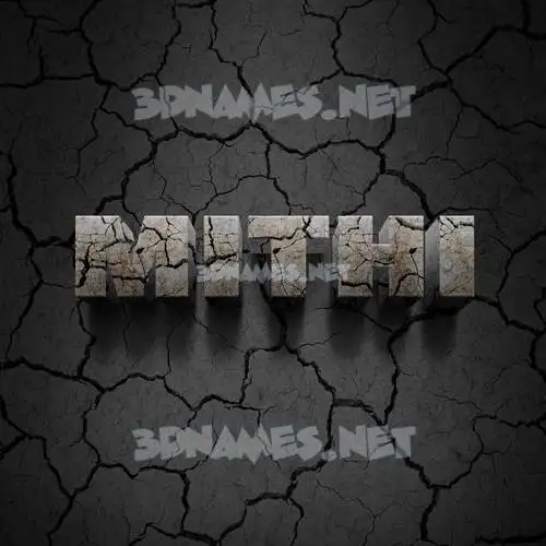 mithi in Cracked Stone style - 3D name wallpaper