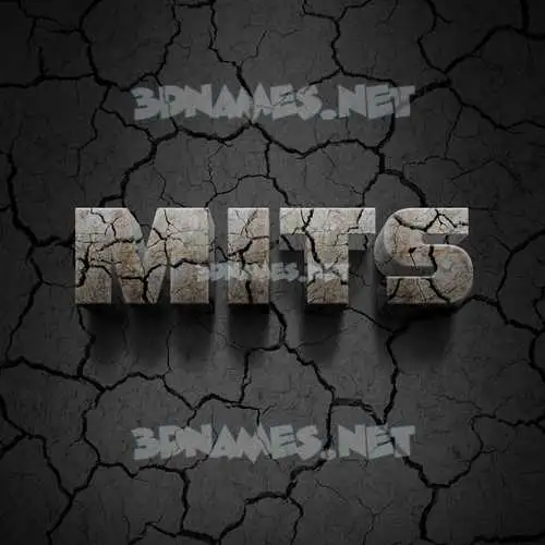mits in Cracked Stone style - 3D name wallpaper mits in Cracked Stone style - 3D name wallpaper