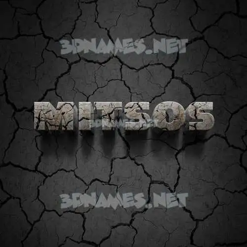 mitsos in Cracked Stone style - 3D name wallpaper mitsos in Cracked Stone style - 3D name wallpaper