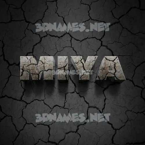 miya in Cracked Stone style - 3D name wallpaper miya in Cracked Stone style - 3D name wallpaper