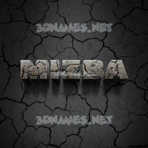 mizba in Cracked Stone style - 3D name wallpaper mizba in Cracked Stone style - 3D name wallpaper