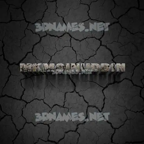 mkmoinuddin in Cracked Stone style - 3D name wallpaper