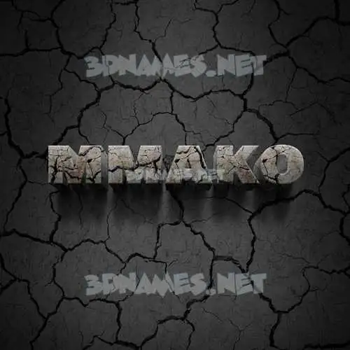 mmako in Cracked Stone style - 3D name wallpaper mmako in Cracked Stone style - 3D name wallpaper