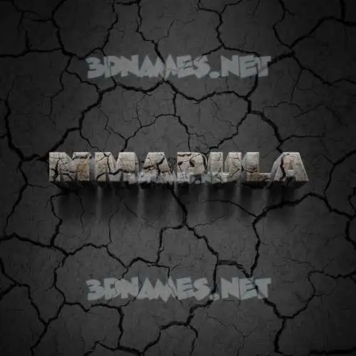 mmapula in Cracked Stone style - 3D name wallpaper mmapula in Cracked Stone style - 3D name wallpaper