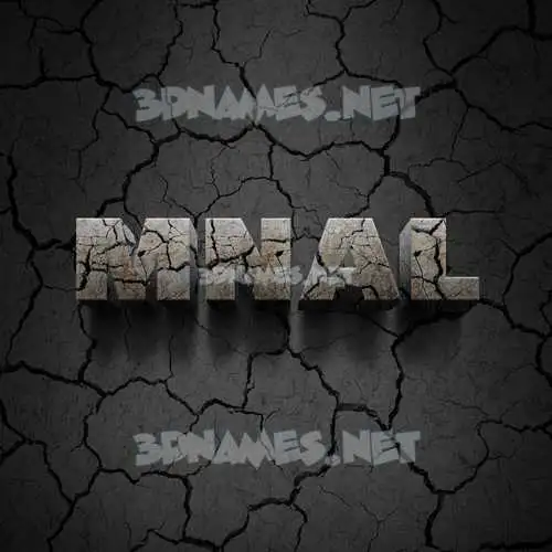 mnal in Cracked Stone style - 3D name wallpaper mnal in Cracked Stone style - 3D name wallpaper