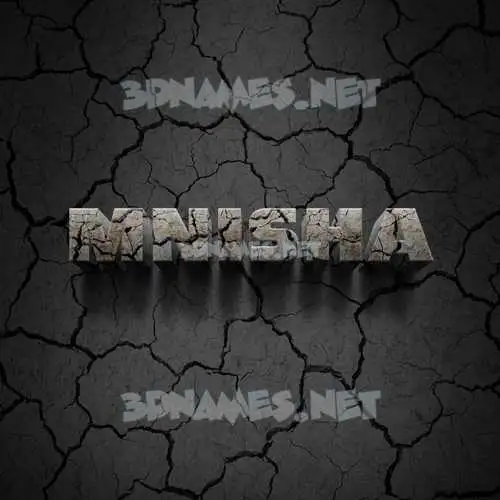 mnisha in Cracked Stone style - 3D name wallpaper