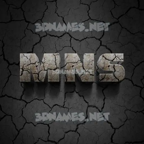 mns in Cracked Stone style - 3D name wallpaper mns in Cracked Stone style - 3D name wallpaper