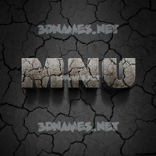 mnu in Cracked Stone style - 3D name wallpaper mnu in Cracked Stone style - 3D name wallpaper