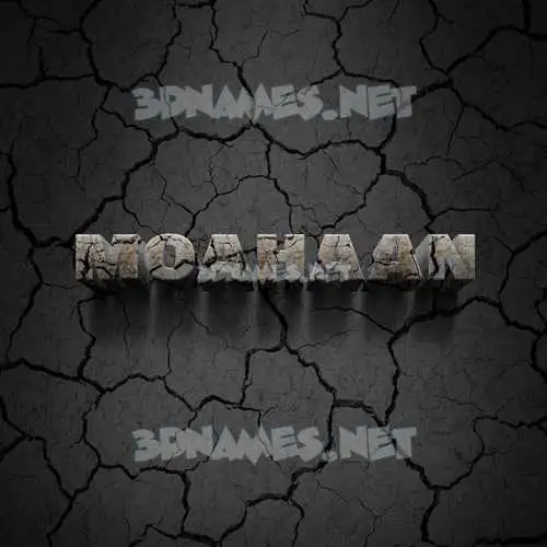 moahaan in Cracked Stone style - 3D name wallpaper moahaan in Cracked Stone style - 3D name wallpaper