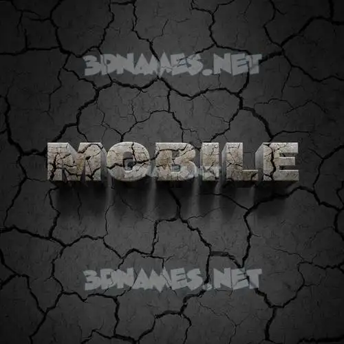 mobile in Cracked Stone style - 3D name wallpaper mobile in Cracked Stone style - 3D name wallpaper
