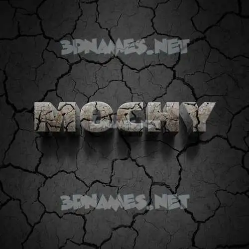 mochy in Cracked Stone style - 3D name wallpaper mochy in Cracked Stone style - 3D name wallpaper