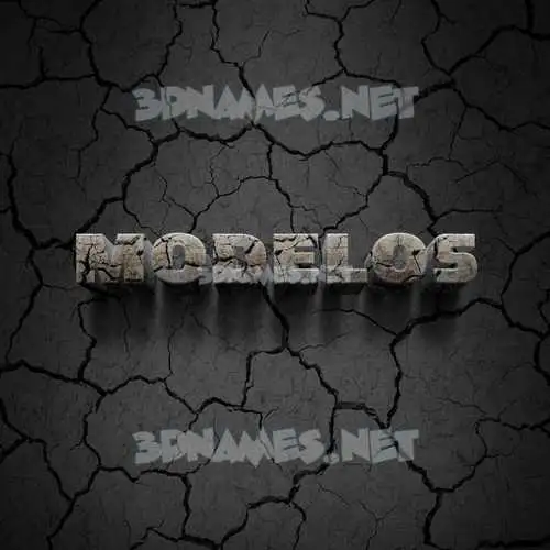 modelos in Cracked Stone style - 3D name wallpaper modelos in Cracked Stone style - 3D name wallpaper