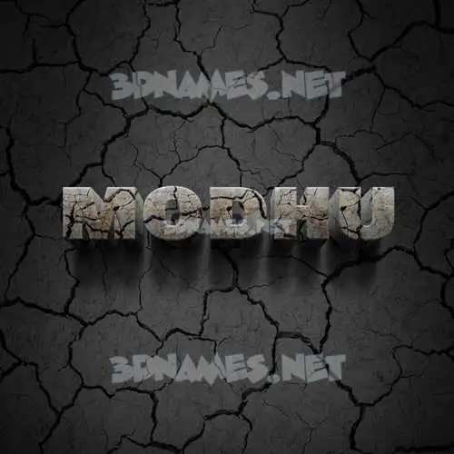modhu in Cracked Stone style - 3D name wallpaper modhu in Cracked Stone style - 3D name wallpaper