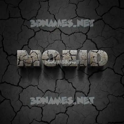moeid in Cracked Stone style - 3D name wallpaper moeid in Cracked Stone style - 3D name wallpaper