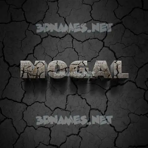 mogal in Cracked Stone style - 3D name wallpaper mogal in Cracked Stone style - 3D name wallpaper