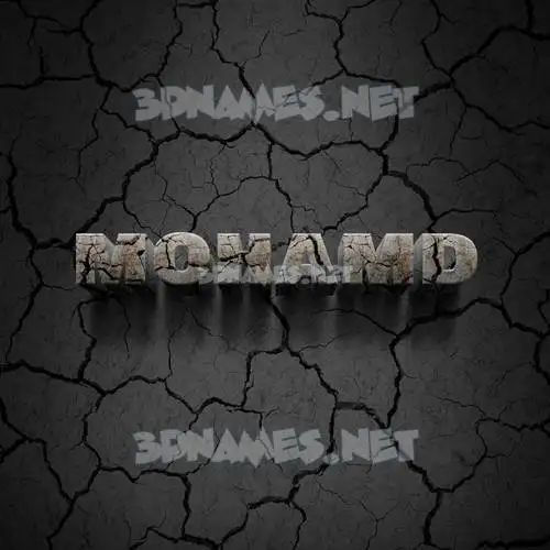 mohamd in Cracked Stone style - 3D name wallpaper mohamd in Cracked Stone style - 3D name wallpaper