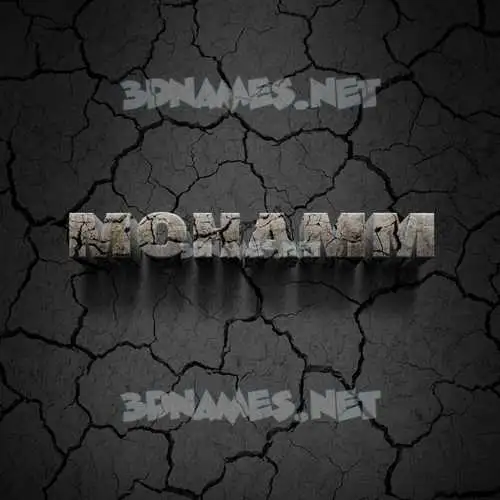 mohamm in Cracked Stone style - 3D name wallpaper mohamm in Cracked Stone style - 3D name wallpaper