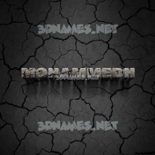 mohammedh in Cracked Stone style - 3D name wallpaper