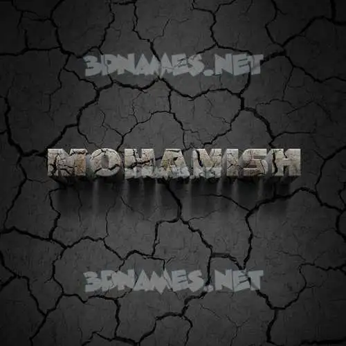 mohanish in Cracked Stone style - 3D name wallpaper
