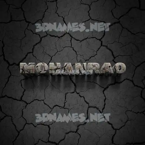 mohanrao in Cracked Stone style - 3D name wallpaper