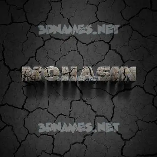 mohasin in Cracked Stone style - 3D name wallpaper mohasin in Cracked Stone style - 3D name wallpaper