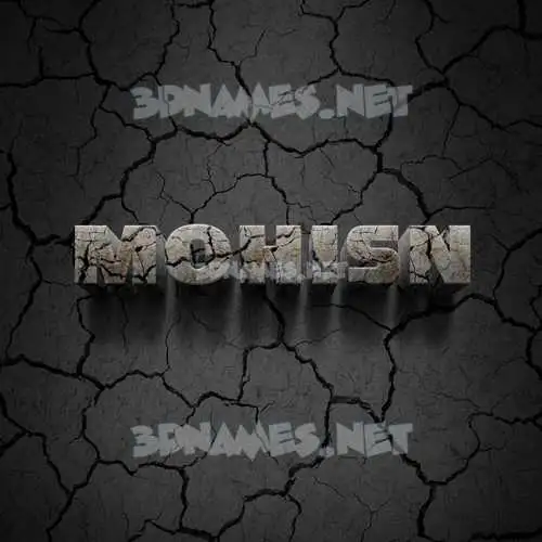 mohisn in Cracked Stone style - 3D name wallpaper mohisn in Cracked Stone style - 3D name wallpaper