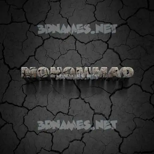 mohommad in Cracked Stone style - 3D name wallpaper mohommad in Cracked Stone style - 3D name wallpaper