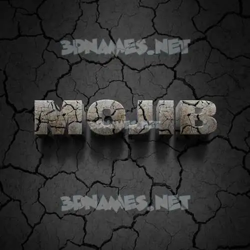 mojib in Cracked Stone style - 3D name wallpaper mojib in Cracked Stone style - 3D name wallpaper