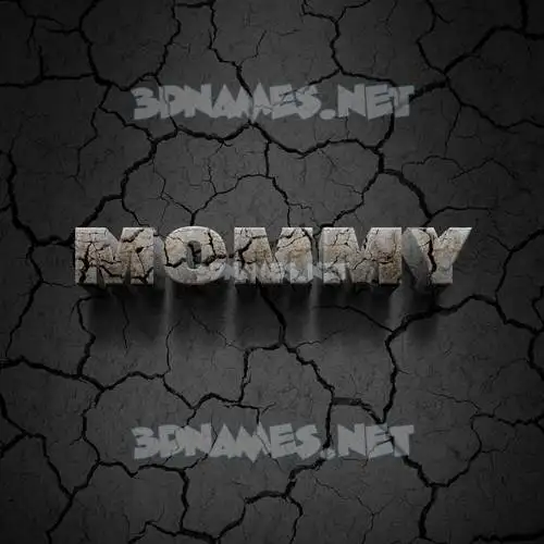 mommy in Cracked Stone style - 3D name wallpaper mommy in Cracked Stone style - 3D name wallpaper