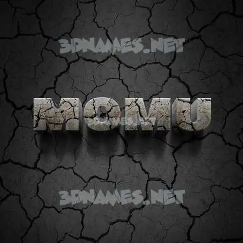 momu in Cracked Stone style - 3D name wallpaper momu in Cracked Stone style - 3D name wallpaper
