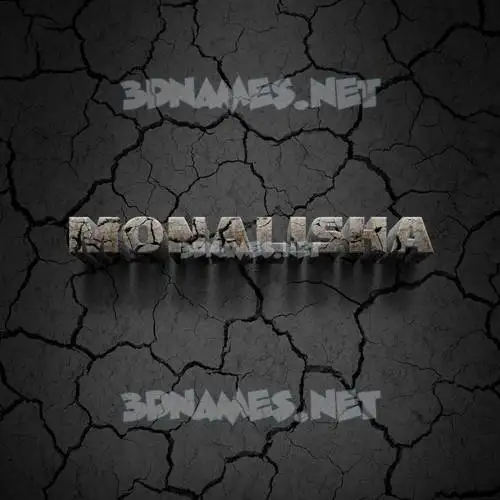 monalisha in Cracked Stone style - 3D name wallpaper monalisha in Cracked Stone style - 3D name wallpaper
