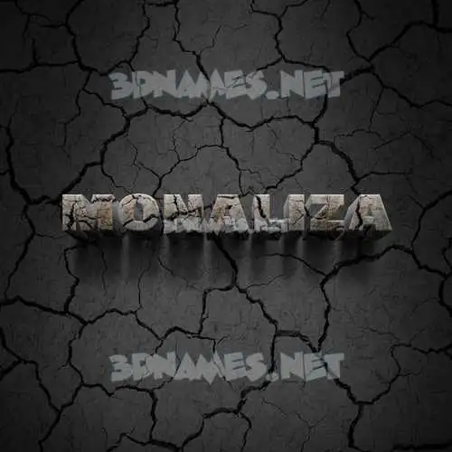 monaliza in Cracked Stone style - 3D name wallpaper monaliza in Cracked Stone style - 3D name wallpaper