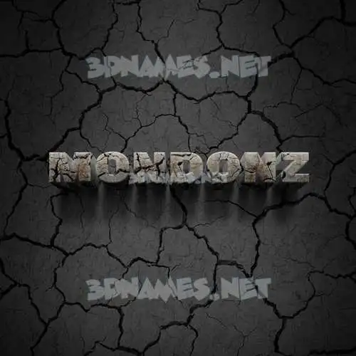 mondonz in Cracked Stone style - 3D name wallpaper mondonz in Cracked Stone style - 3D name wallpaper
