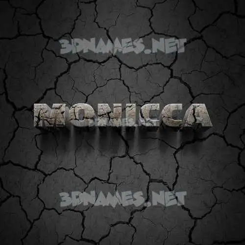 monicca in Cracked Stone style - 3D name wallpaper monicca in Cracked Stone style - 3D name wallpaper