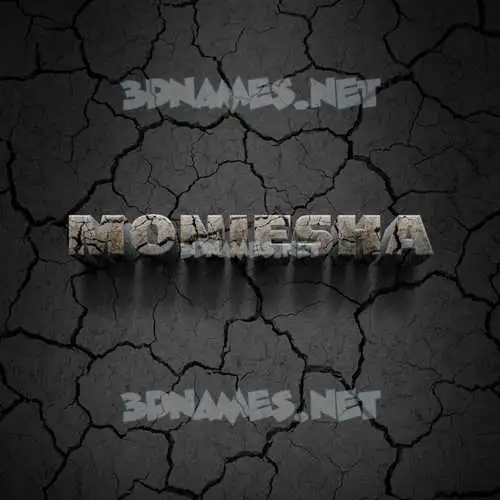 moniesha in Cracked Stone style - 3D name wallpaper
