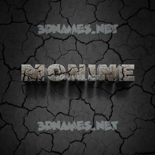 monine in Cracked Stone style - 3D name wallpaper monine in Cracked Stone style - 3D name wallpaper