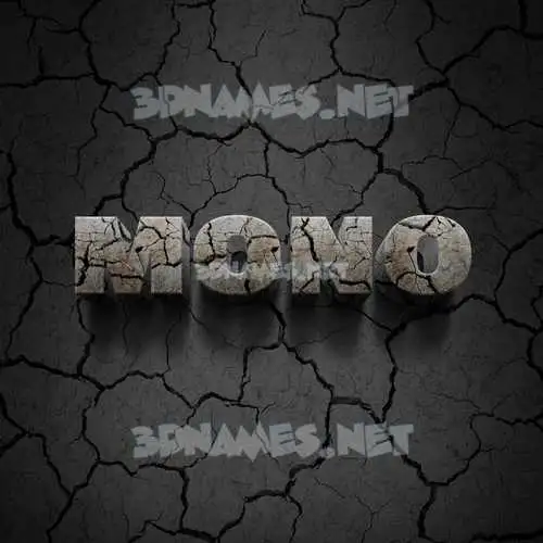mono in Cracked Stone style - 3D name wallpaper mono in Cracked Stone style - 3D name wallpaper