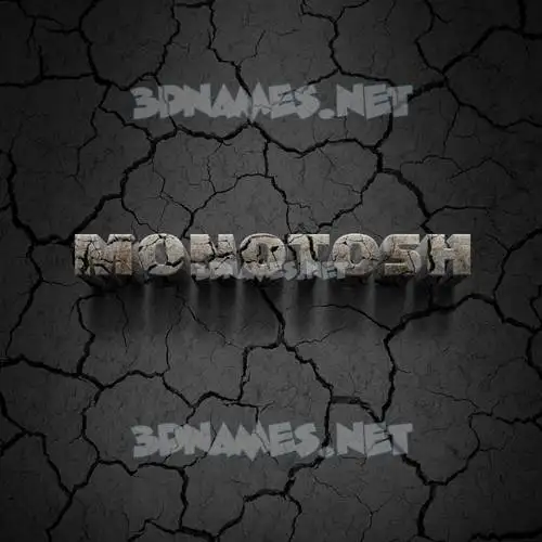 monotosh in Cracked Stone style - 3D name wallpaper monotosh in Cracked Stone style - 3D name wallpaper