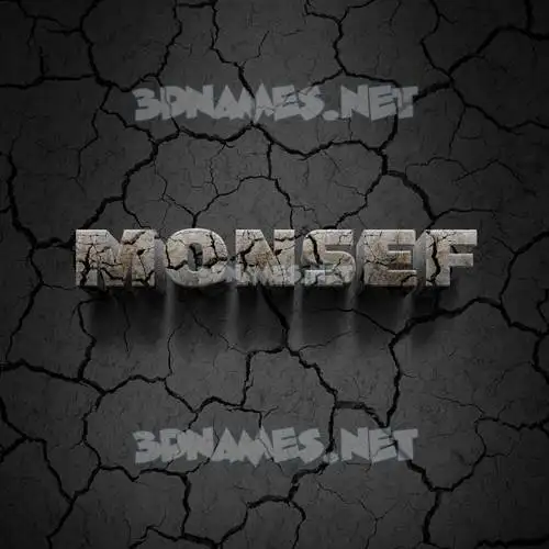 monsef in Cracked Stone style - 3D name wallpaper monsef in Cracked Stone style - 3D name wallpaper