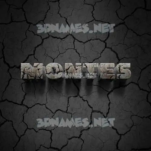 montes in Cracked Stone style - 3D name wallpaper montes in Cracked Stone style - 3D name wallpaper