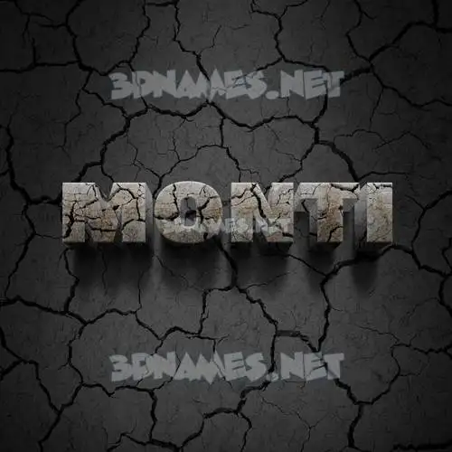 monti in Cracked Stone style - 3D name wallpaper monti in Cracked Stone style - 3D name wallpaper