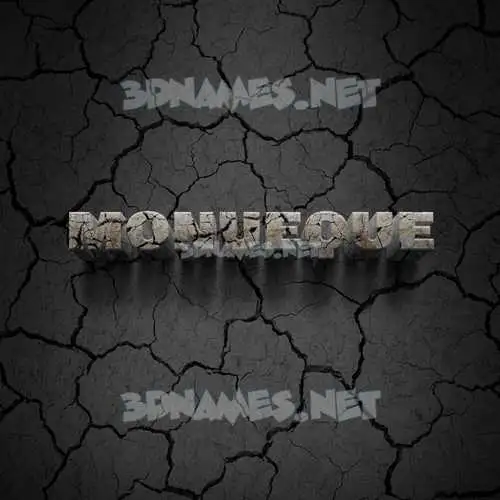 monueque in Cracked Stone style - 3D name wallpaper monueque in Cracked Stone style - 3D name wallpaper