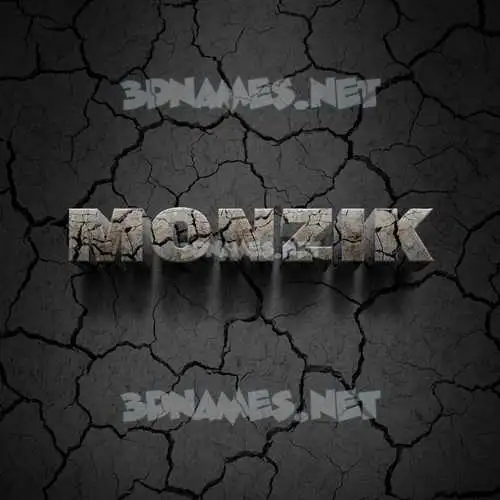 monzik in Cracked Stone style - 3D name wallpaper monzik in Cracked Stone style - 3D name wallpaper