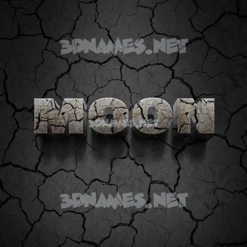 moon in Cracked Stone style - 3D name wallpaper moon in Cracked Stone style - 3D name wallpaper