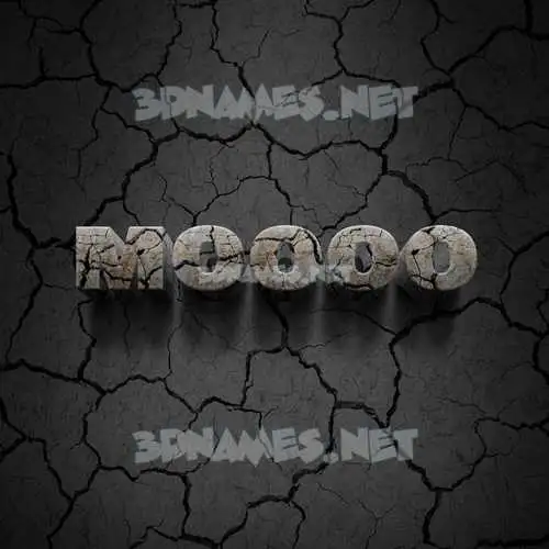 moooo in Cracked Stone style - 3D name wallpaper moooo in Cracked Stone style - 3D name wallpaper