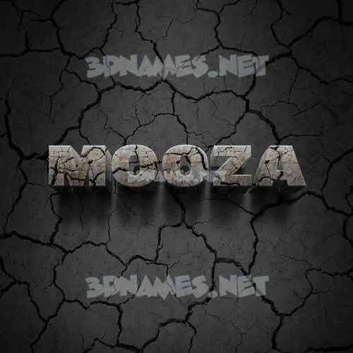 mooza in Cracked Stone style - 3D name wallpaper mooza in Cracked Stone style - 3D name wallpaper