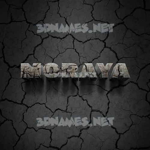 moraya in Cracked Stone style - 3D name wallpaper